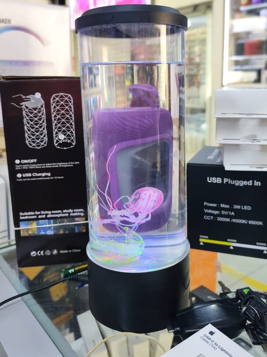 Lámpara de medusas flotantes y luces LED